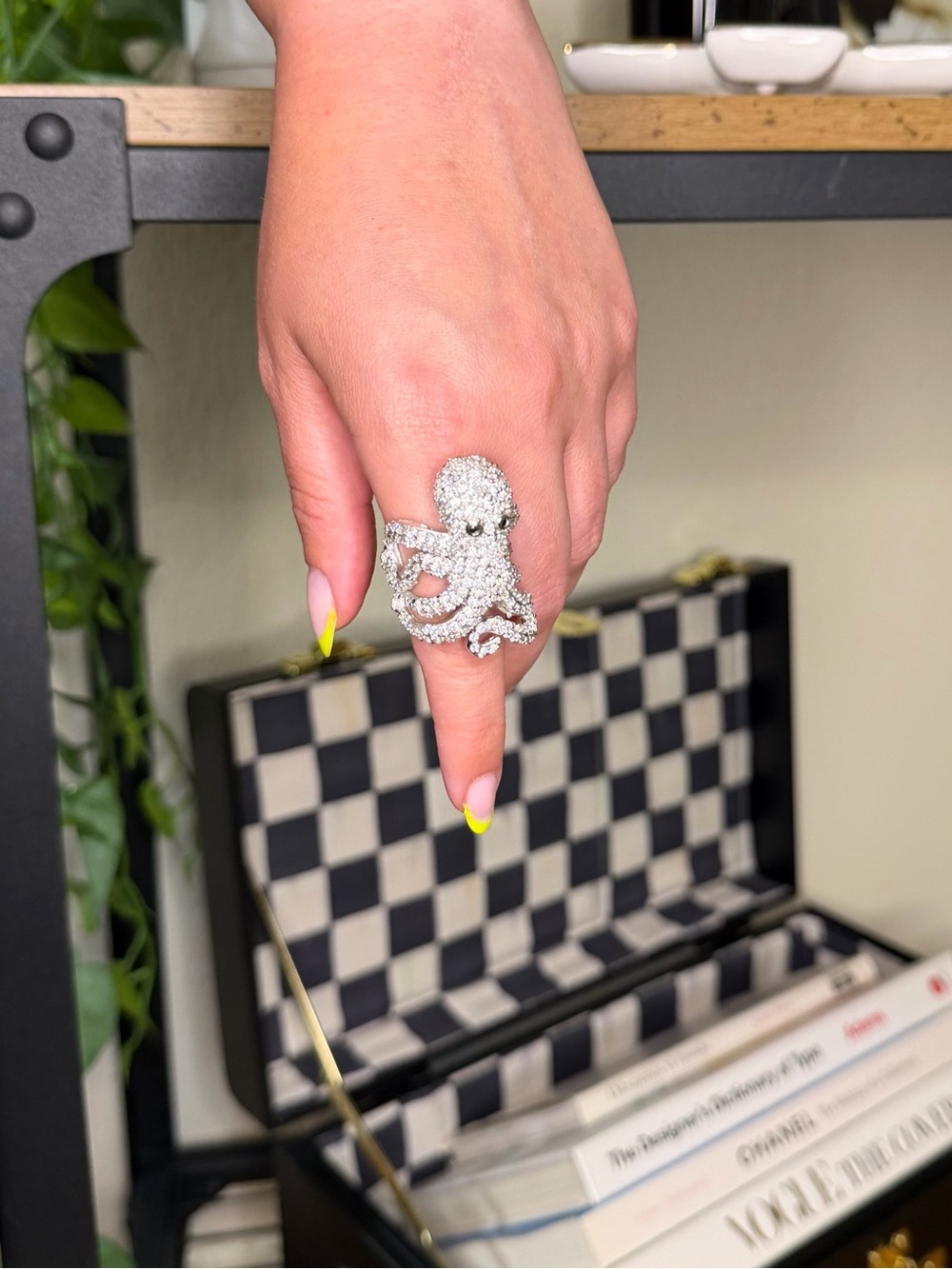 Sterling Silver CZ Octopus Statement Ring